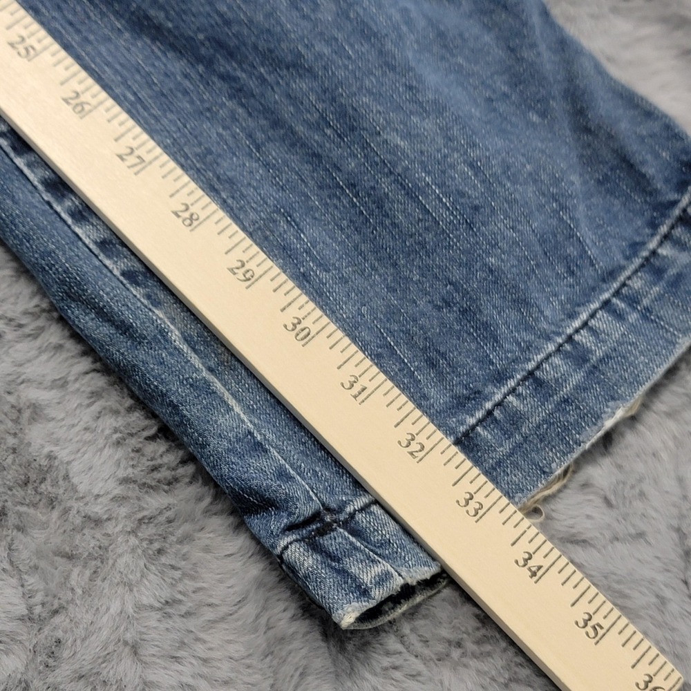 Diesel Jeans Mens 32x33‎ Blue Straight Distressed Motor Club Patch Biker Y2K - Picture 12 of 16